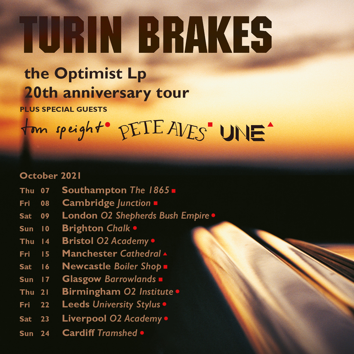 Optimist 2021 Tour support flyer